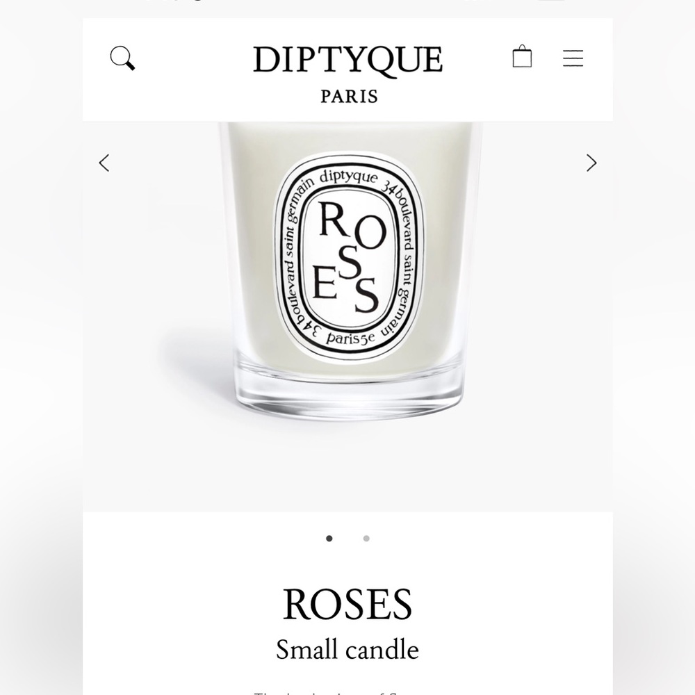 New Diptyque paris Roses small candle